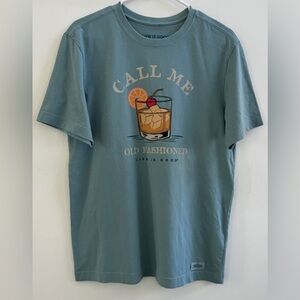 Life Is Good Men's Call Me Old
Fashioned Short Sleeve
Tee Size:S -Classic Fit-